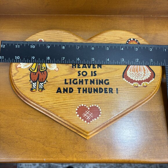 Vintage Wood Sign for Wall Hanging Anniversary Folk Art Couple Sign - Picture 13 of 15